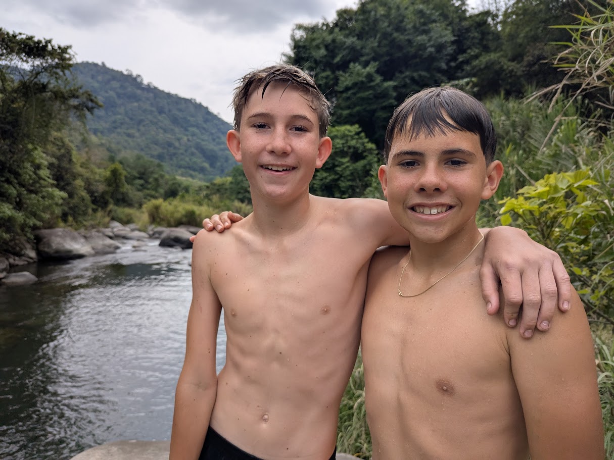 The Wasylishen boys exploring Costa Rica